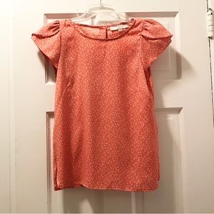 LOFT Pink Floral Blouse